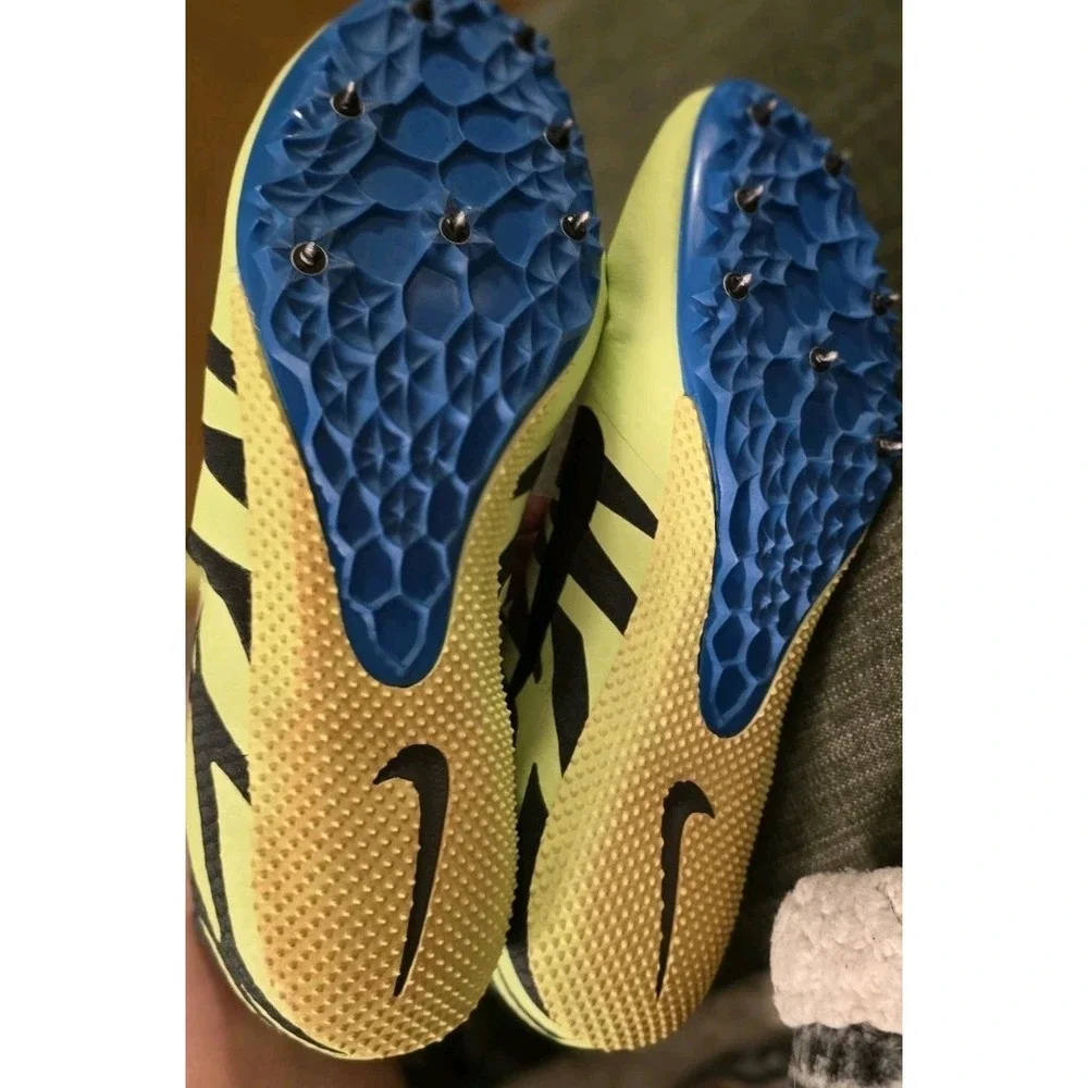 Nike Men's 10.5 Volt Green Black Zoom Rival Racing Spikes Track Field Running